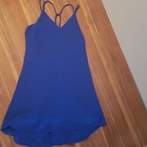 Blue summer cocktail dress